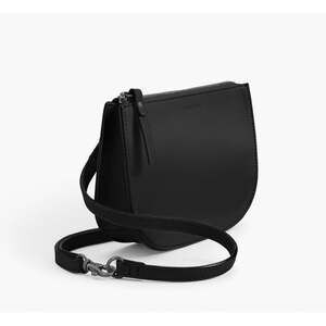 LO & SONS Small Black Leather Convertible WAVERLEY II Pouch Crossbody Wristlet